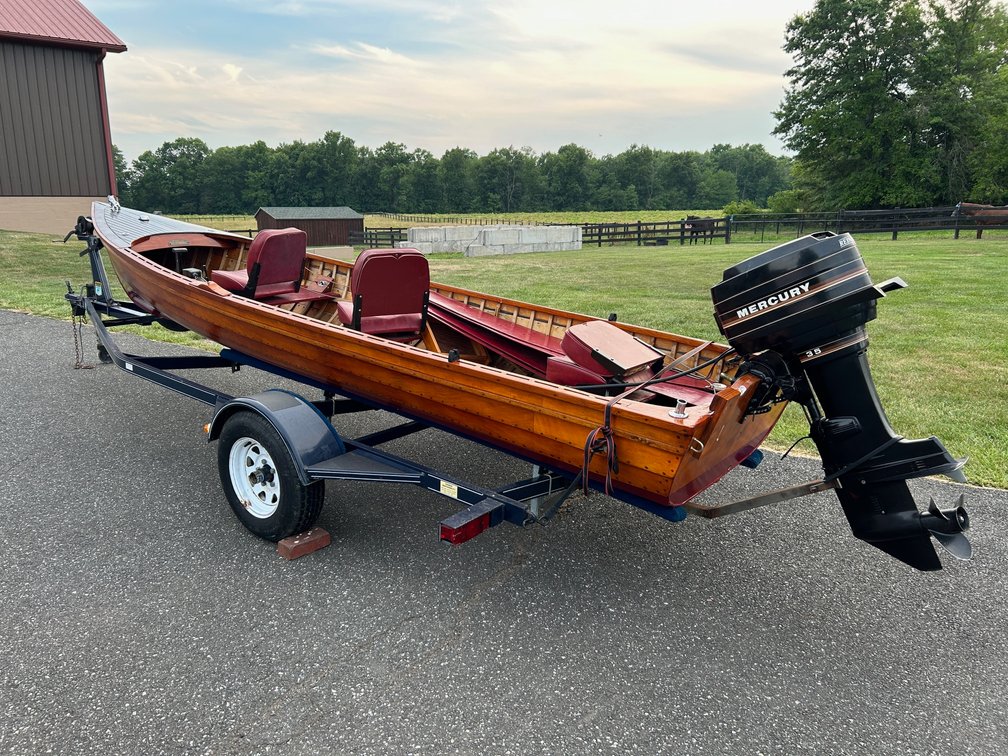 Image for Vintage Wykes 17.5' Outboard Runabout Boat Online Auction – Gilbertsville, PA
