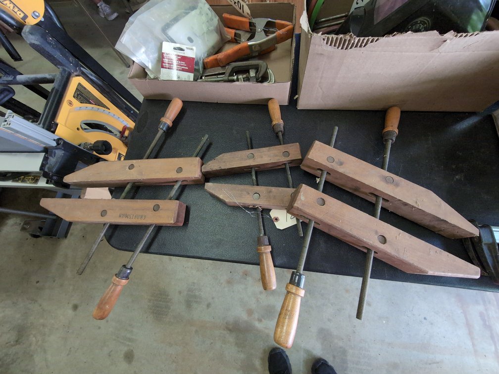 (3) Craftsman Adjustable Wood Clamps