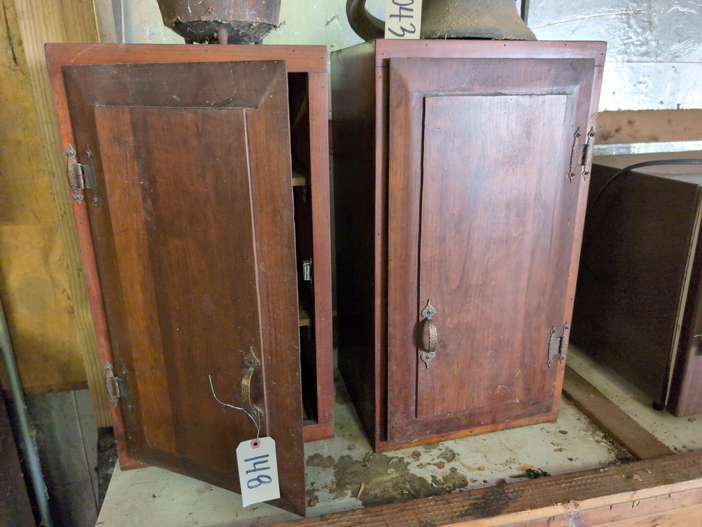 (2) Wooden Cabinets