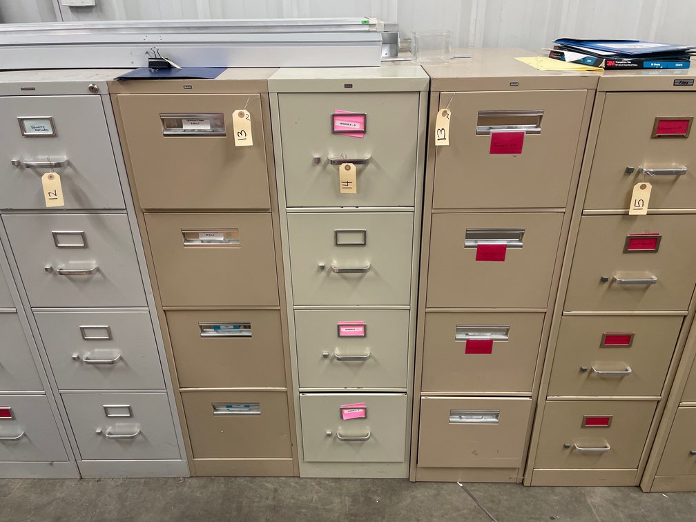 (2) 4-Drawer Letter File Cabinets