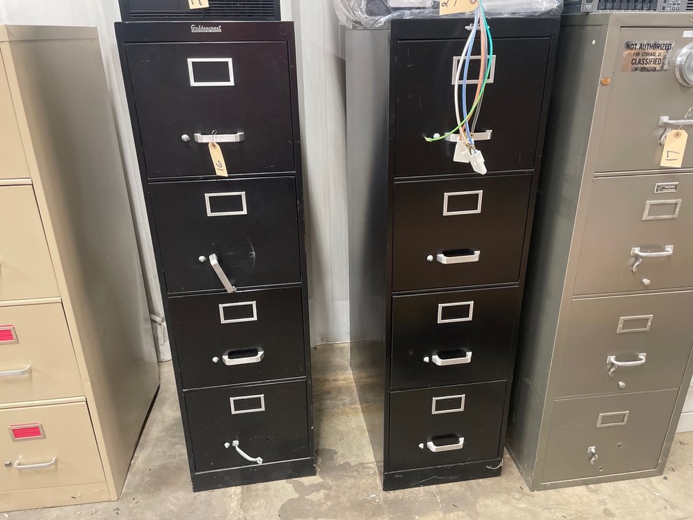 (2) 4-Drawer Letter File Cabinet