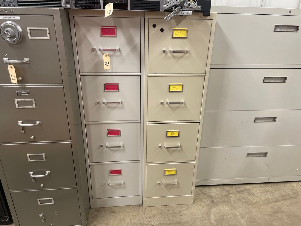 (2) 4-Drawer Letter File Cabinets