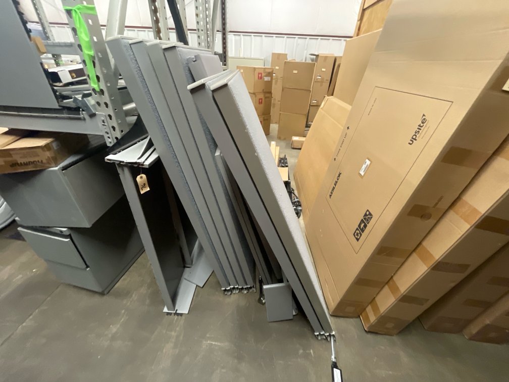 Approx. (6) Office Dividers, Pedestal Cabinets, and Brackets