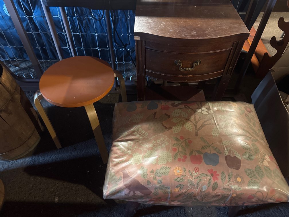 Foot Stool, Side Table, Chair