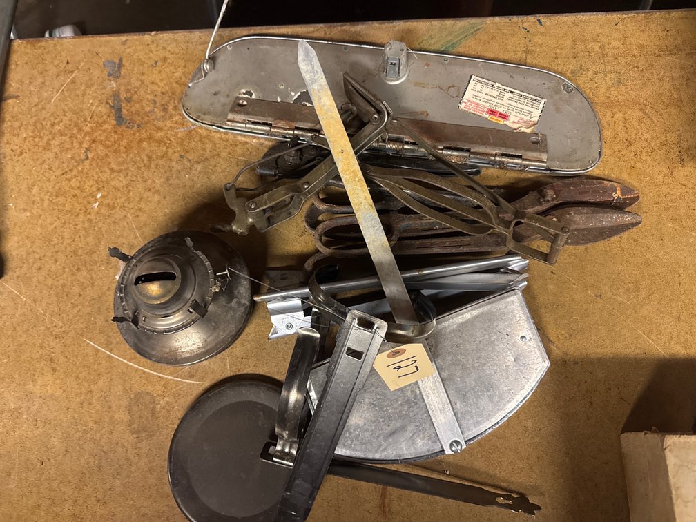 Tin Snips, Assorted Metal Pieces