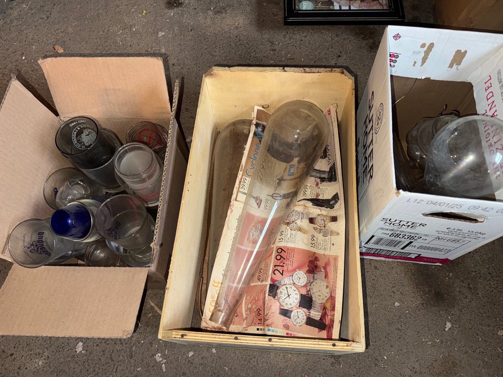 Glass Vases, Cups, Decorations