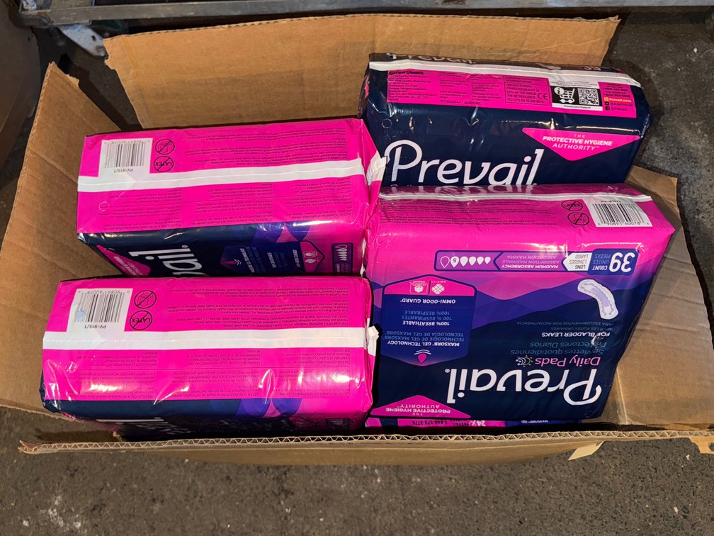 (10) Bags Of Prevail Daily Pads