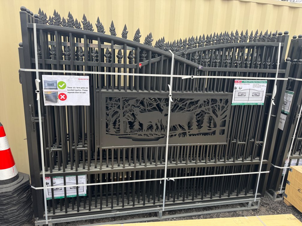 New 7FT(H)x 20FT(L)Metal Farm Driveway  Gate