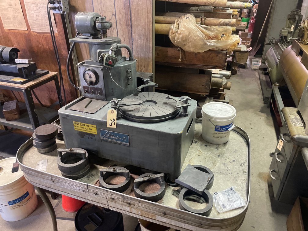 Crane Packaging Lapmaster 12 Lapping Machine & Tooling
