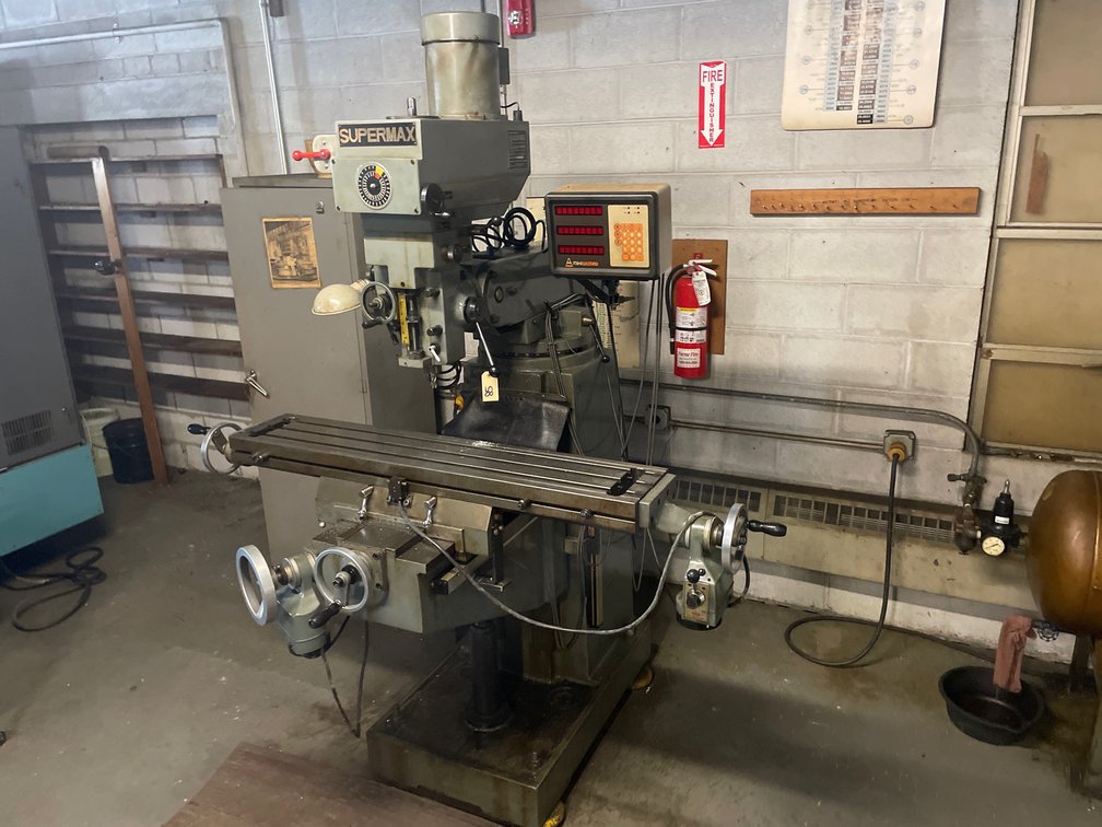 Supermax YCM-16VS 3HP Vertical Mill with X,Y,Z Control & PF Table