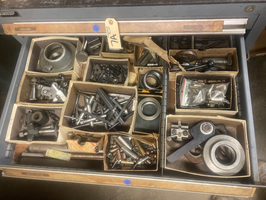 Read Updates Description (4) Drawers Asst. Shaublin Lathe Tooling