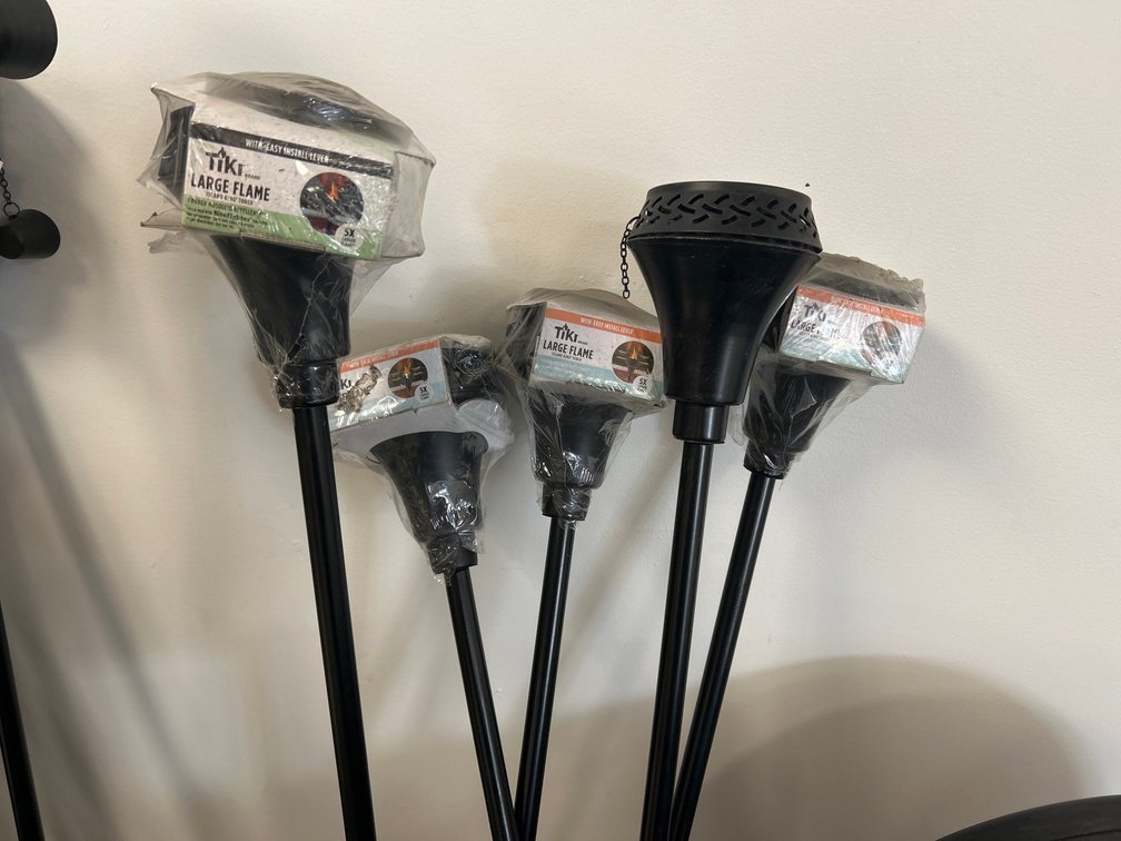 (5) New Metal Tiki Torches