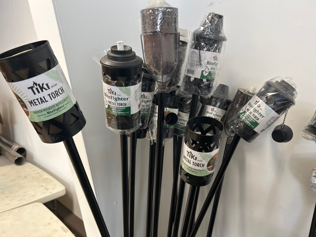 (17) New Metal Tiki Torches