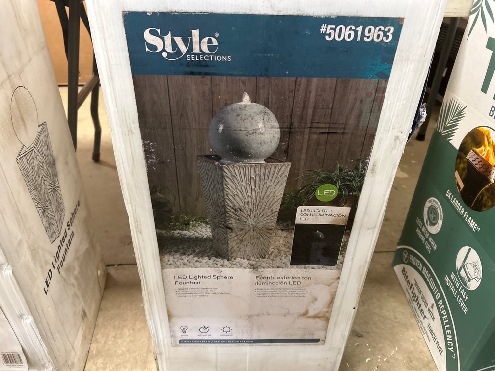 New Style Selections LED Lighted Sphere Fountain