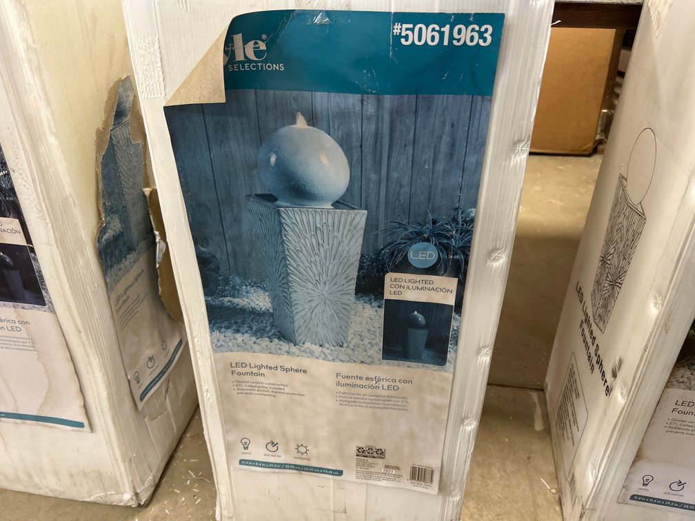 New Style Selections LED Lighted Sphere Fountain