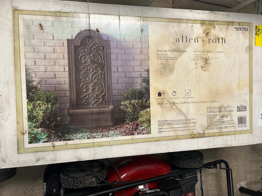 New Allen + Roth Tuscany Wall Fountain