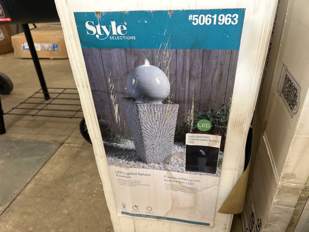 New Style Selections LED Lighted Sphere Fountain