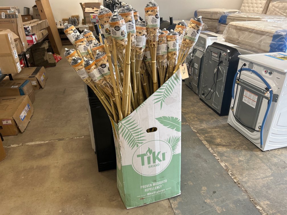 Tiki Woven Bamboo Torches