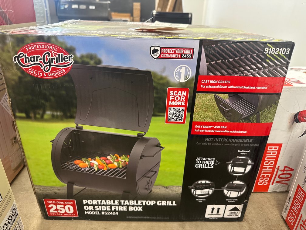 New Char-Griller Portable Tabletop Grill