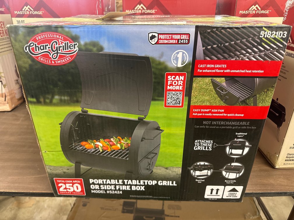 New Char-Griller Portable Tabletop Grill