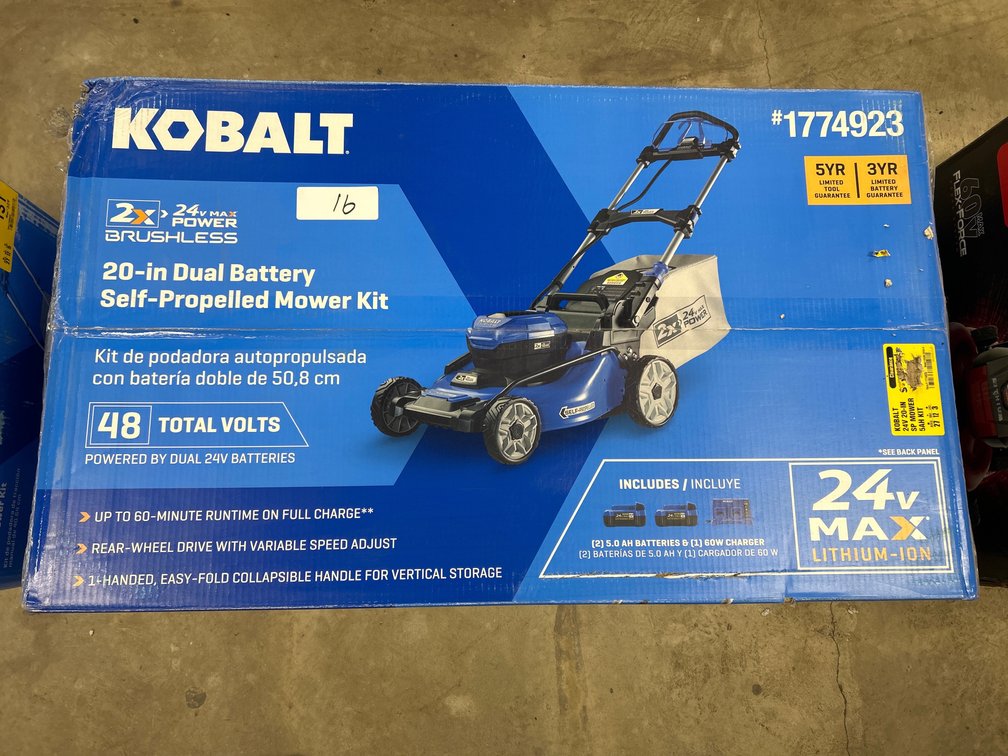 New Kobalt Dual Battery Self-Propelled Mower Kit