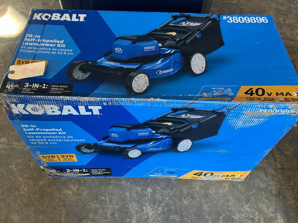 New Kobalt 20" 40 Volt Battery Operated Lawnmower