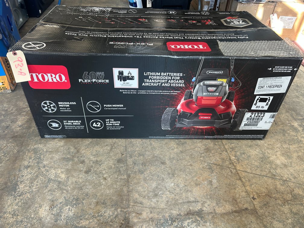 New Toro 60 Volt Flex Force Battery Operated Lawnmower