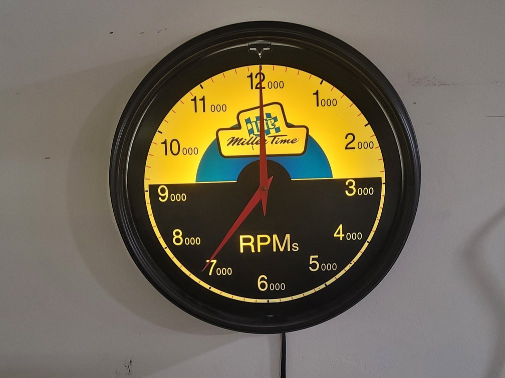 Miller Lite Racing Clock.