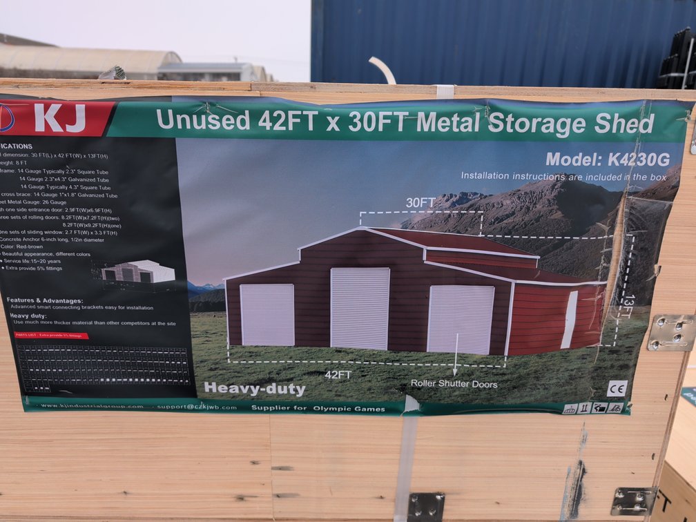 42FT x 30FT Metal Storage Shed