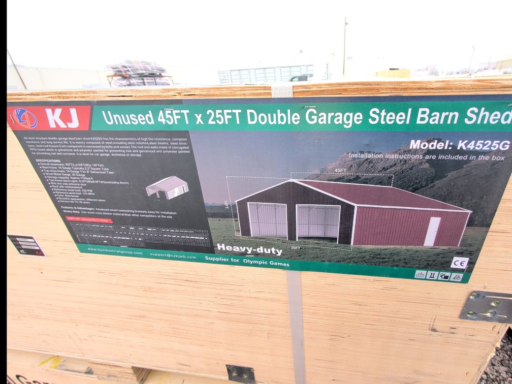 45FTx25FT Double Garage Steel Barn Shed