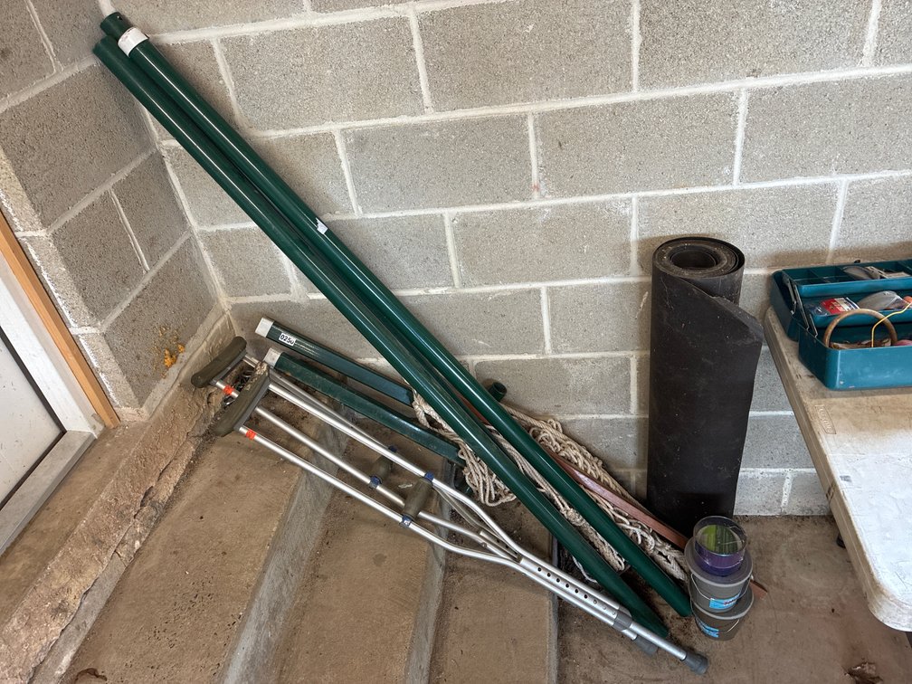 Hammock Parts, Tiki Candles, Crutches