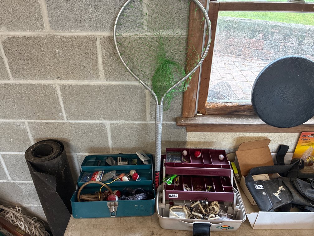(2) Tackle Boxes and Fishing Net