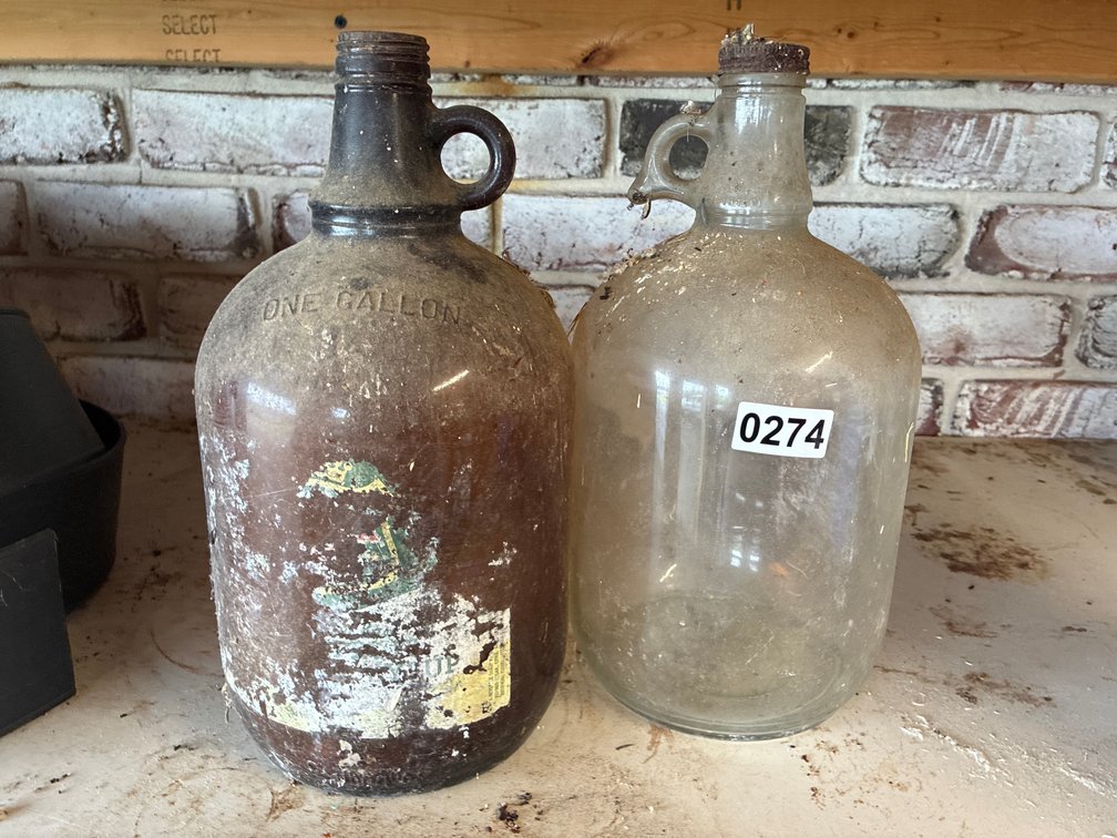 (2) Glass Jugs, 1-Gal.