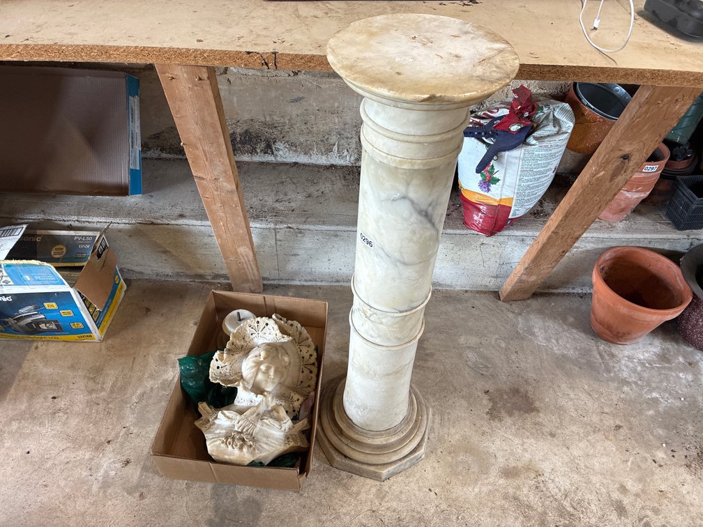 Marble Sculpture and Pedestal