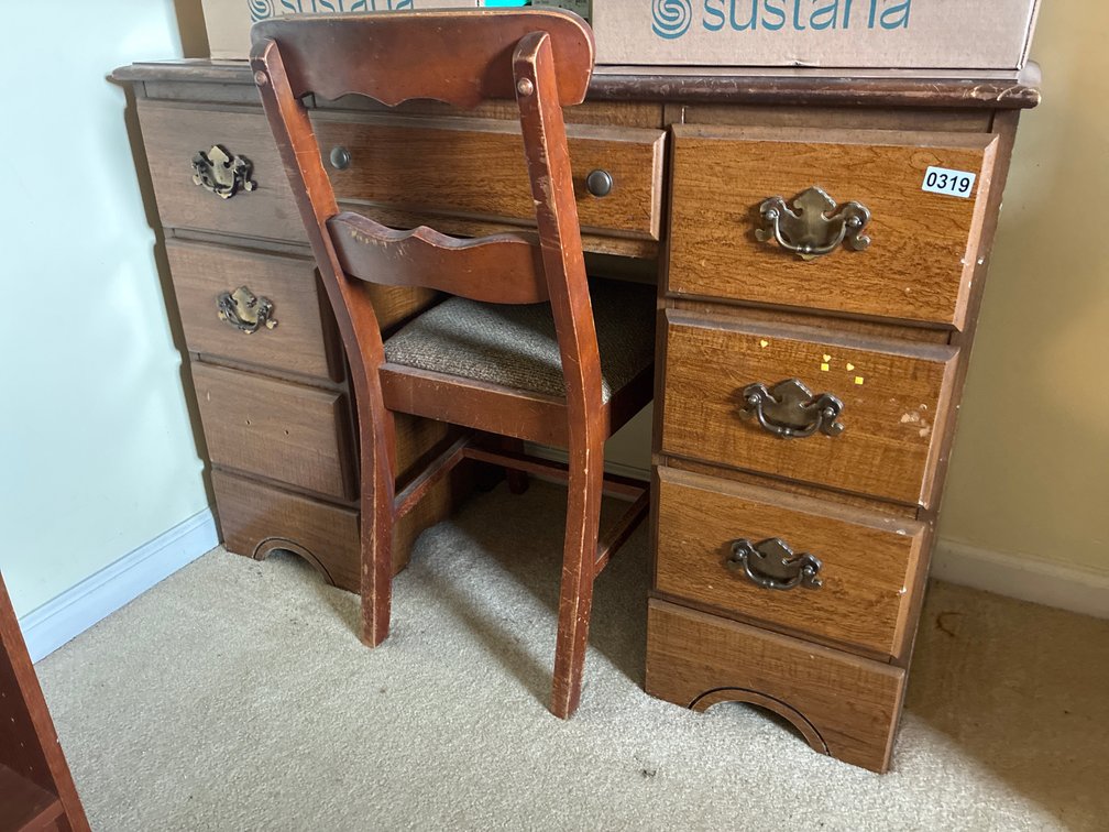 Wooden Desk and Chair