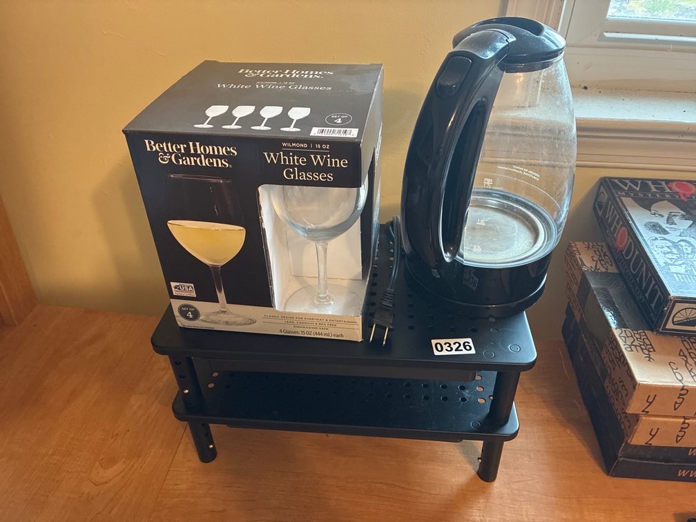 Carafe, Wine Glasses, Trays