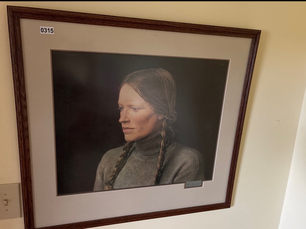 Andrew Wyeth Framed Portrait