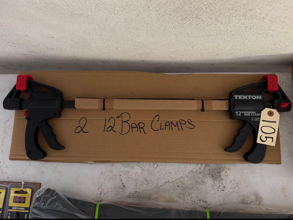 (2) 12” Bar Clamps