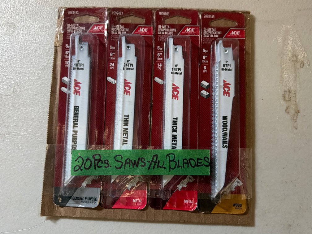 (20) Saws All Blades