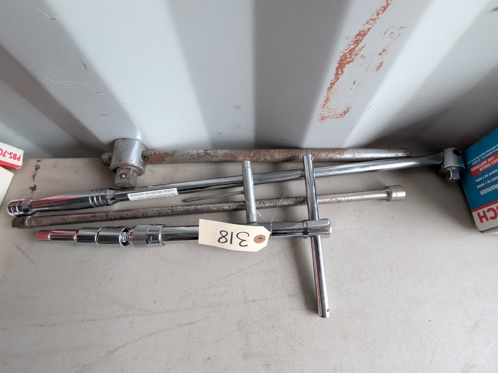 Craftsman Socket Extension, (2) Breaker Bars, T-Handle Tap Wrench