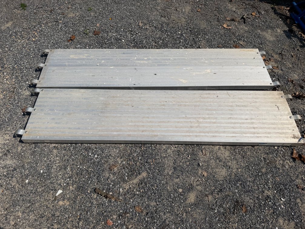 (2) Aluminum Scaffolding Planks