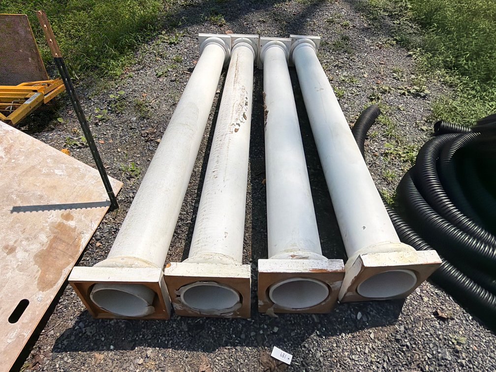 (4) 102” Wooden Columns