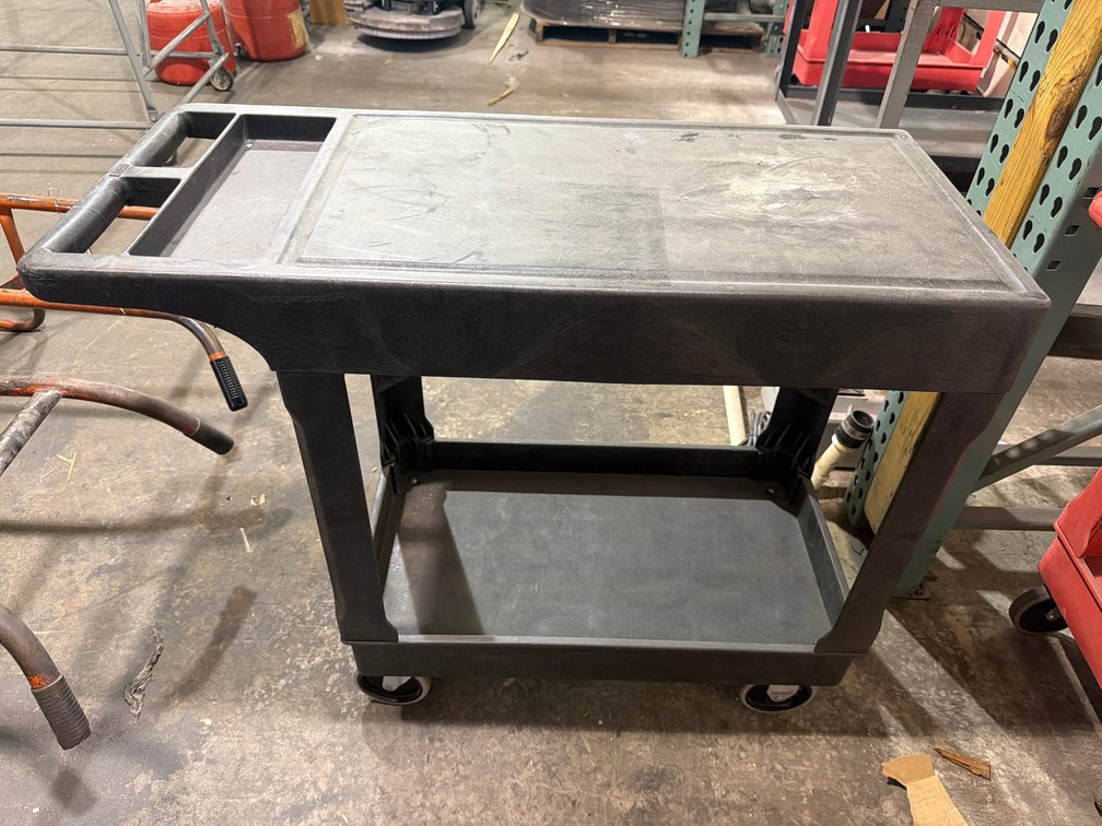 Uline Black Plastic Shop Cart
