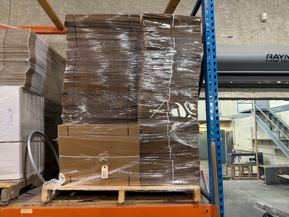 Skid of Corrugated Packaging Inserts / Lids
