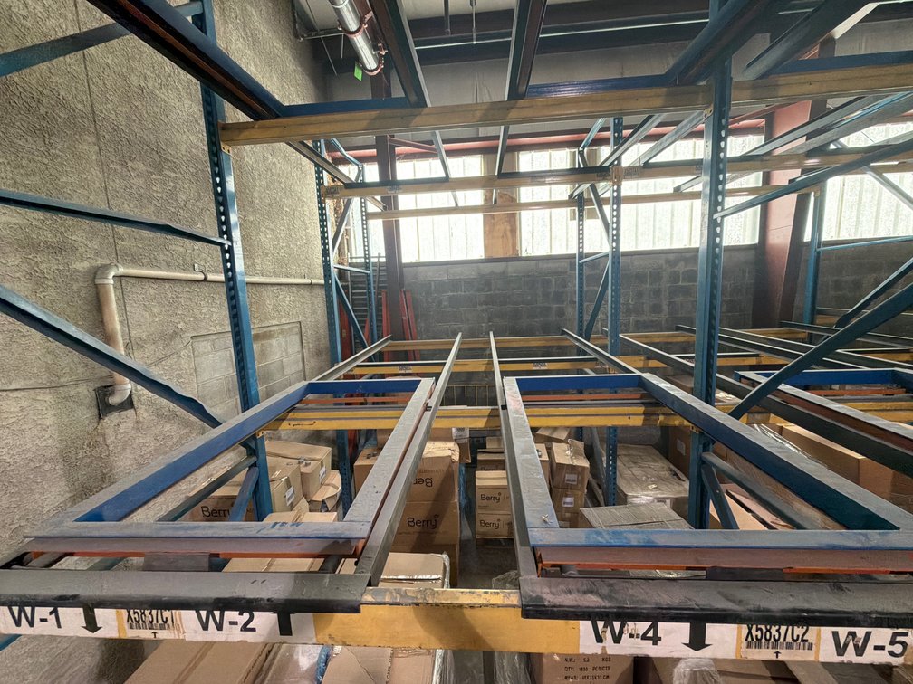 (2) Push-Back Pallet Rack Cart / Roller Assemblies