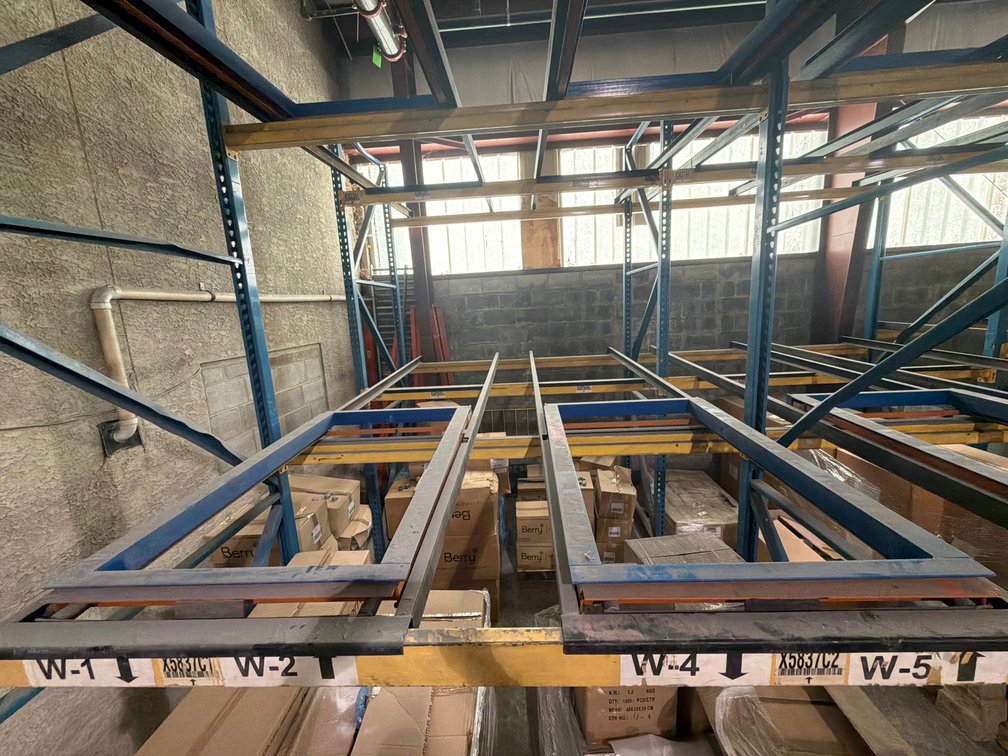 (2) Push-Back Pallet Rack Cart / Roller Assemblies