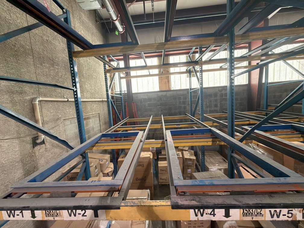 (2) Push-Back Pallet Rack Cart / Roller Assemblies