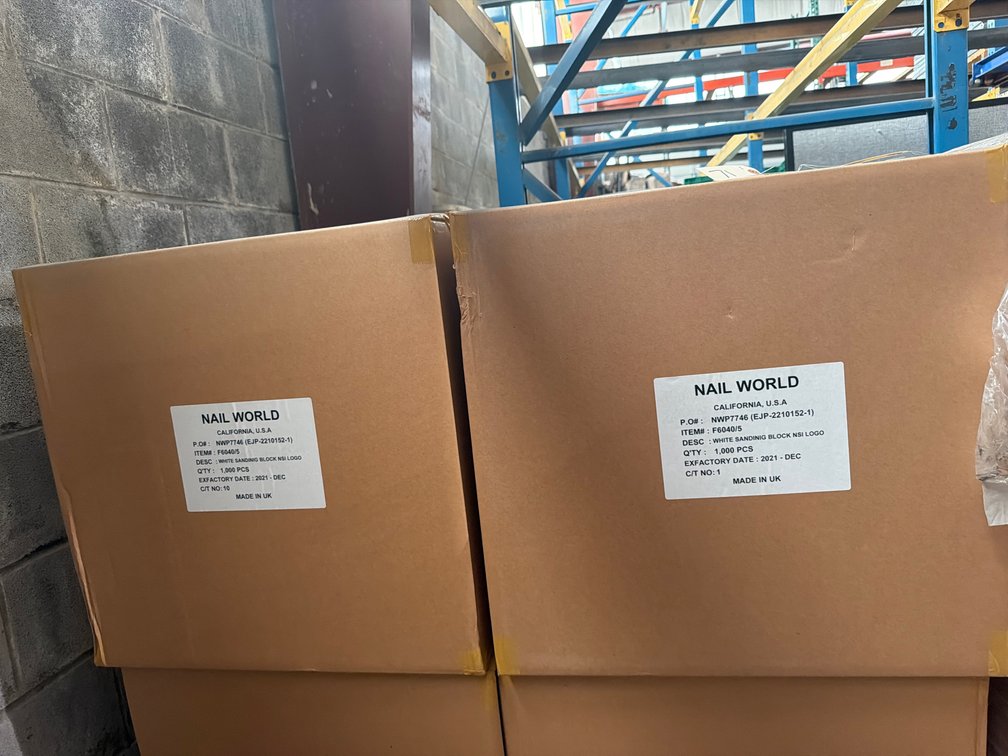 (2) Cases NSI White Nail Sanding Blocks