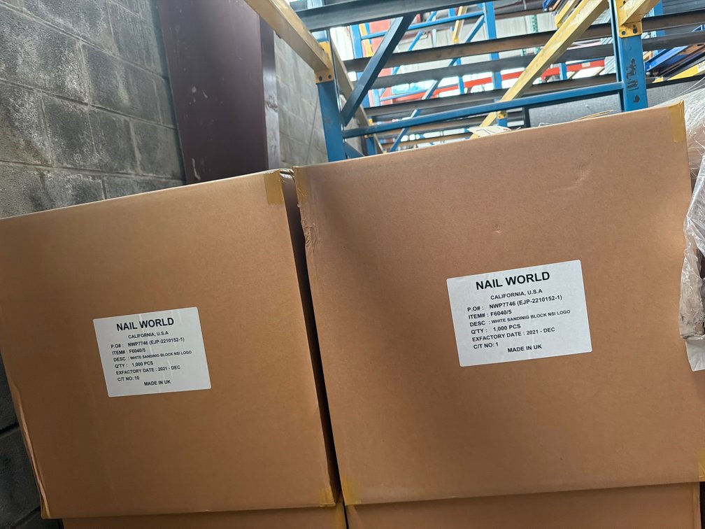 (2) Cases NSI White Nail Sanding Blocks