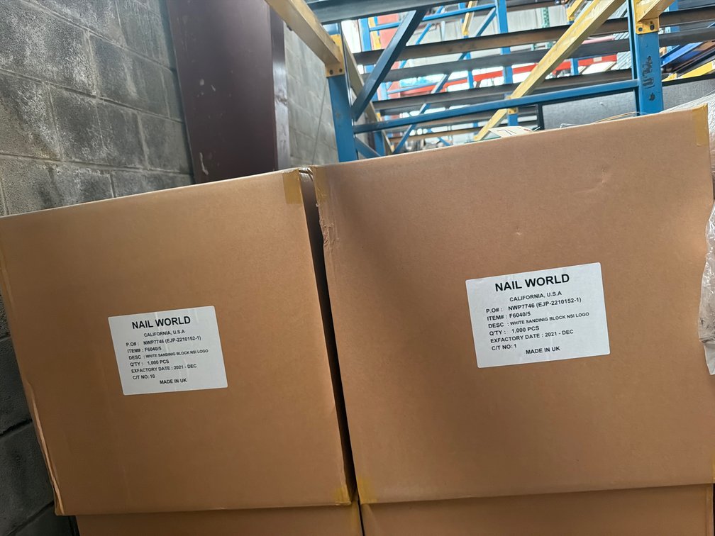 (2) Cases NSI White Nail Sanding Blocks